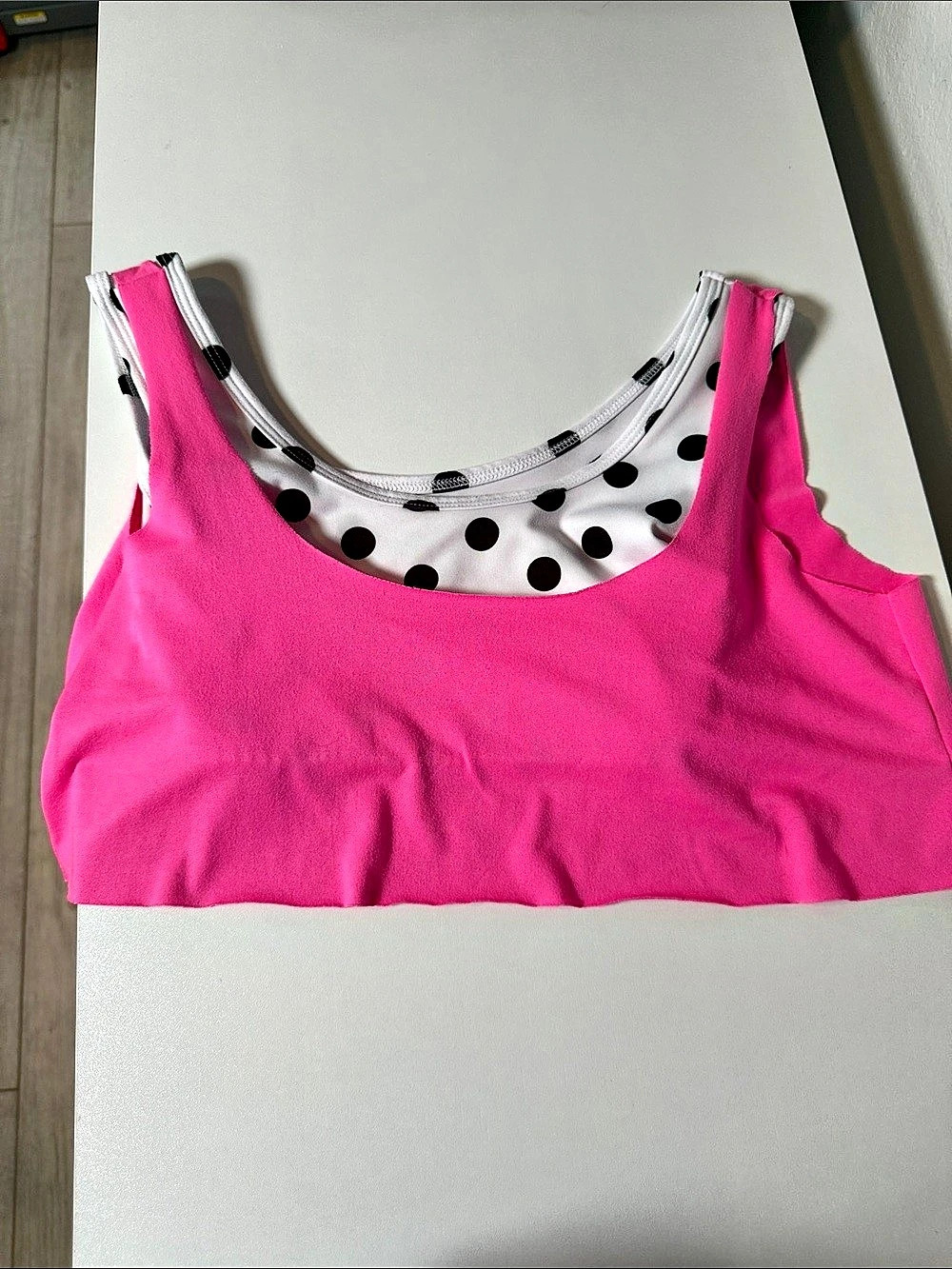 Tiger Friday Polka Dot Missy Crop Tank